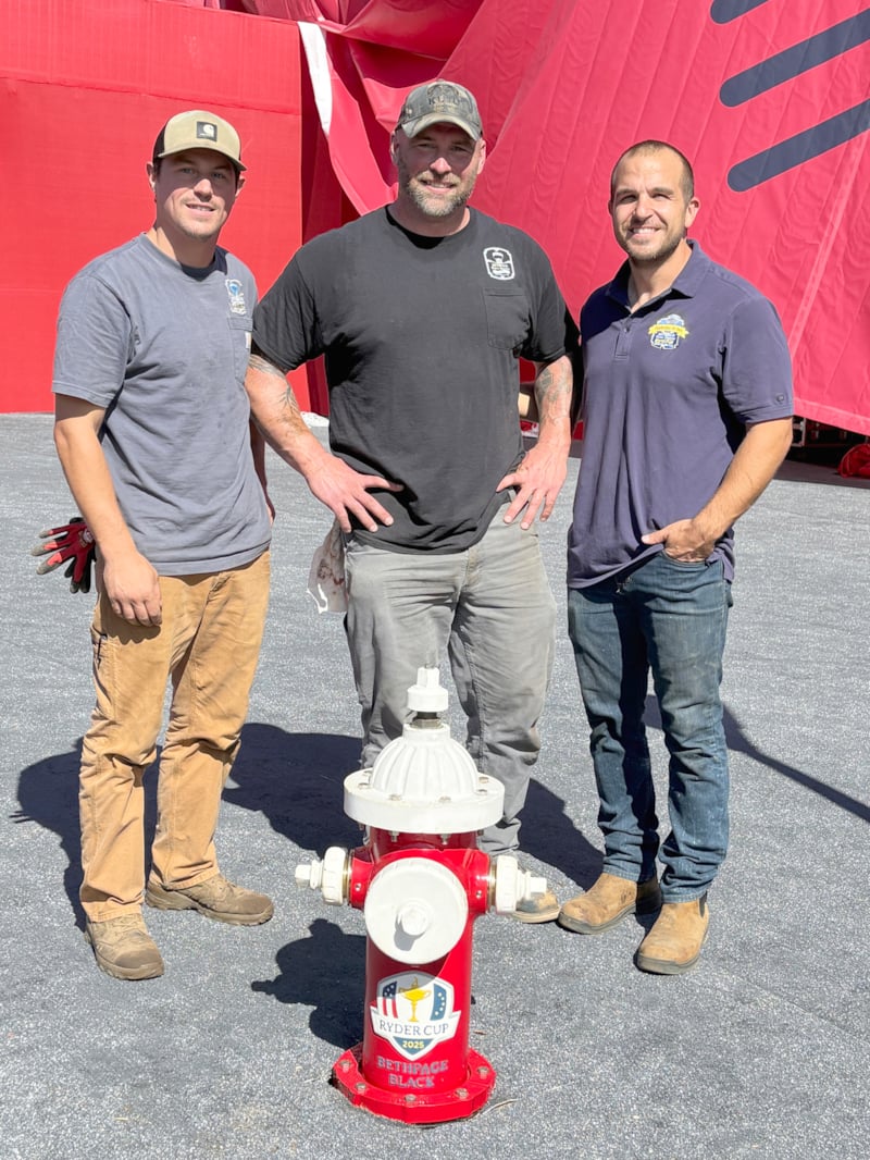 Commemorative Ryder Cup Fire Hydrants Installed at Bethpage State Park